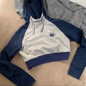Nike penn state crop hoodie